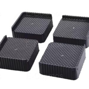 E-COSMOS® Refrigerator Stand, Washing Machine Stand, Furniture Base Stand, Fridge Stand for Single Door and Double Door (Black) (Square)