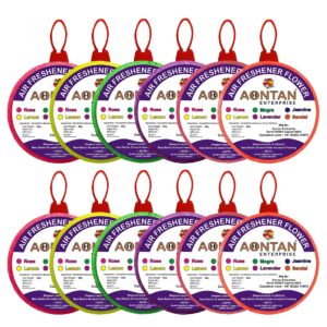 AONTAN ENTERPRISE Air Freshener flower Rose, Lavender, Jasmine, Mogra, lemon, sandal Block bathroom freshener for toilet, Washroom air freshener toilet 60 Gram Each (12 Pcs)