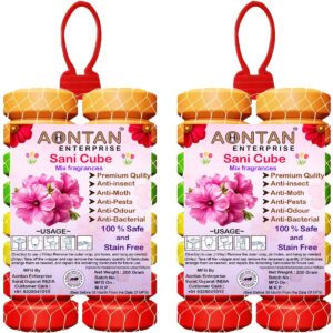 AONTAN ENTERPRISE Bathroom Toilet Air Freshener Fragrance Urinal balls Urinal Cubes Sani cube for Washbasins,Clothes Pantry, Bathroom,Wardrobe,wash Basin,Pack of 2 Each 200 grm