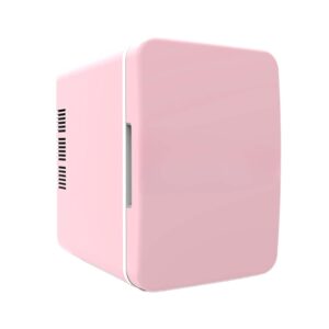 ATORSE 4L Mini Fridge Single Door Multiuse Makeup Fridge for Camping Vehicle Office Pink