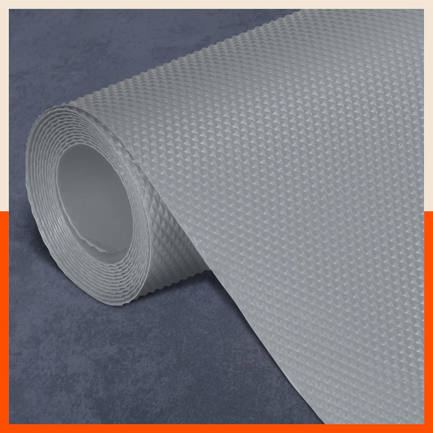 Bathla Shelf Liners – (45cm x 1.5m Roll) EVA Food Grade Anti Slip Kitchen Mats – Waterproof Drawer Liner Mats for Kitchen, Table, Fridge – Reusable & Easy to Cut (Diamond Textured, Light Grey) Bathla Shelf Liners – (45cm x 1.5m Roll) EVA Food Grade Anti Slip Kitchen Mats – Waterproof Drawer Liner Mats for Kitchen, Table, Fridge – Reusable & Easy to Cut (Diamond Textured, Light Grey)