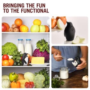 Chill Bill Silicone Refrigerator & Freezer Odour Remover | Penguin-Shaped Deodorizer for Fridge | Natural Baking Soda Freshener Reusable, Food-Safe, Non-Toxic Odour Absorber