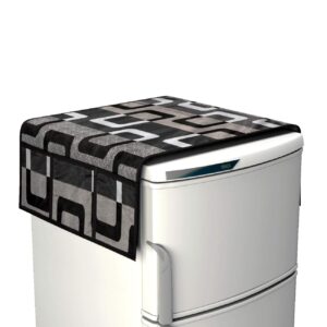 Designer Black Box Fridge Top Cover (21 X 39 Inches)