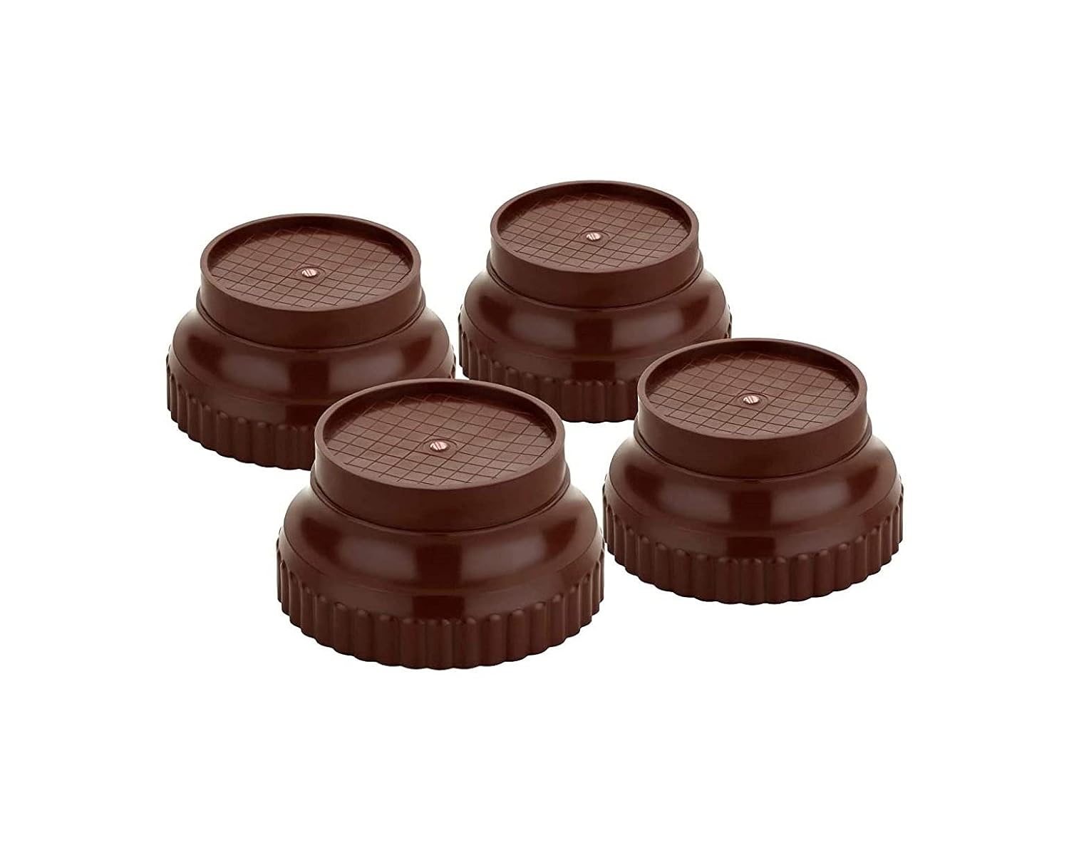 E-COSMOS® Refrigerator Stand, Washing Machine Stand, Furniture Base Stand, Fridge Stands for Single Door and Double Door (Pack of 4) (Brown), Medium E-COSMOS® Refrigerator Stand, Washing Machine Stand, Furniture Base Stand, Fridge Stands for Single Door and Double Door (Pack of 4) (Brown), Medium