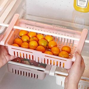 Expandable Fridge Storage Rack Plastic Fridge Space Saver Food Organizer Tray (Random Colour) – Pack of 3