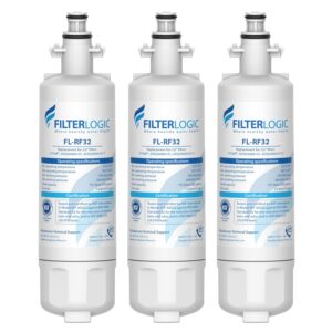 FilterLogic NSF 53&42 Certified ADQ36006101 Refrigerator Water Filter, for LG LT700P, Kenmore 9690, 46-9690, 469690, ADQ36006102, LT700PC, WSL-3, LFXS30766S, LFXC24726D (Pack of 3)