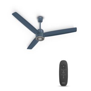 Havells FAB BLDC ULED Ceiling Fan 1200mm, 5 star, LED Speed Indicator, 380 RPM, Up to 65% Savings,Reverse Rotation,4 Speed Modes,Low Wattage 30W,Low Noise,Air Flow:225 CMM, 3 Year Warranty, Denim Blue
