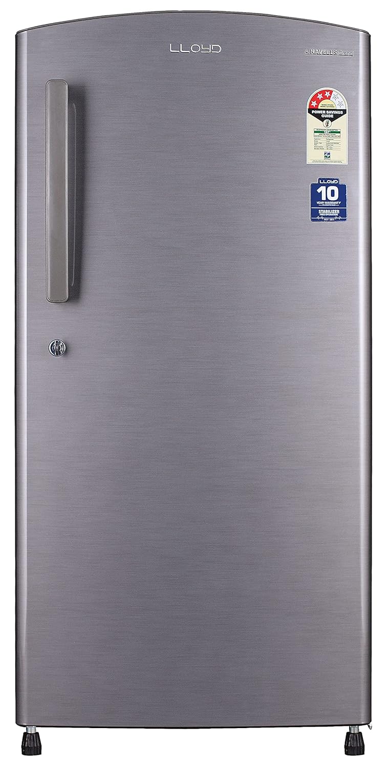 Havells-Havells -LLOYD Refrigerator Single Door 200L 2 Star Fixed Speed Stainless Steel GPPS GLDC212SSST2GB Havells-Havells -LLOYD Refrigerator Single Door 200L 2 Star Fixed Speed Stainless Steel GPPS GLDC212SSST2GB