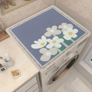 Homecloud (60cm x 60cm) Washer & Dryer Cover for Top, Non-Slip Washing Machine Top Protector Mat, Dustproof & Waterproof Mat for Most Washers, Refrigerator, Home Kitchen Laundry Room (Grey)
