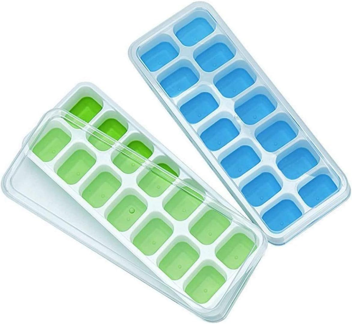 Ice Cube Tray with Lid Set of 2 – Upgraded Soft & Durable Silicone Ice Tray for Fridge & Deep Freezer, Flexible Ice Cube Maker, Easy Ice Removal, 16 Cavity Ice Cubes Trays for Home Kitchen Ice Cube Tray with Lid Set of 2 – Upgraded Soft & Durable Silicone Ice Tray for Fridge & Deep Freezer, Flexible Ice Cube Maker, Easy Ice Removal, 16 Cavity Ice Cubes Trays for Home Kitchen