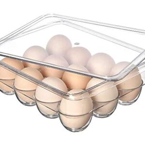 Inditradition Acrylic Egg Storage Box for 12 Eggs | Unbreakable, BPA Free, Food-Grade (Transparent)