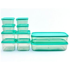 Kitchen 10 Piece Container Set – Durable Containers for Kitchen Storage Set, BPA-Free, Stackable, Clear Organizers for Pantry, Fridge, and More | Microwave Safe | Dishwasher Safe