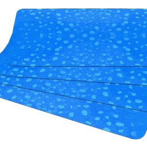 Kuber Industries Polyvinyl Chloride Diamond Texture Fridge Mat Set of 4|Water Proof Refrigerator Drawer Mat|Reusable & Washable|Multipurpose Mat for Kitchen (Blue)