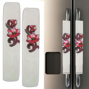 Multipurpose Fridge Handle Cover, Washable Refrigerator Fridge Handle Cover Cases Used for All Brands Single Door Top and Double Door Safe and Shock Proof with Dirt Free 1 Pair