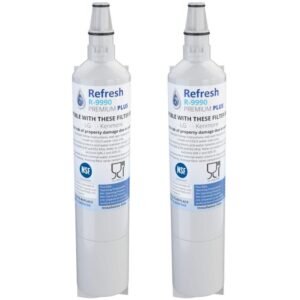 Refresh NSF-53 Premium Replacement Refrigerator Water Filter Compatible with LG 5231JA2006A, 5231JA2006B, LT600, LT600P also fits Kenmore 46-9990, 9990, 469990 Refrigerator Water Filter (2 Pack)