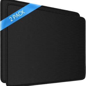 STRIFF Mousepad Mouse Mat 230X190X2mm Mouse Pad Gaming/Mouse pad for Laptop Non-Slip Rubber Base, Waterproof Surface, Premium-Textured, Compatible with Laser and Optical Mice(Black)(Pack of 2)