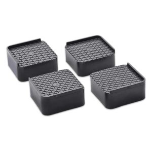 Simplikart Multi-Purpose Heavy Duty Stand for Home Appliances | Adjustable Stand for Refrigerator, Washing Machine, Fridge, Furniture & More All in One (Black, Pack of 4)