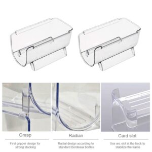 Stackable Water Bottle and Wine Rack Organizer, Clear Plastic Kitchen Pantry, Fridge Bin, Cabinet Storage Holder with 9 Slots for Drink Bottles, Tumblers, and Beverage Cans