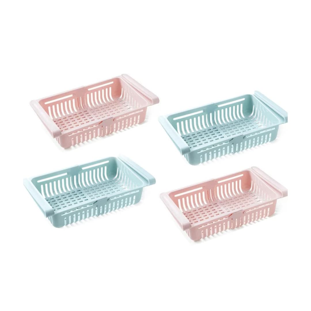 Suzec Expandable Adjustable Fridge Storage Basket Under Shelf Fridge Organiser Rack Space Saver Refrigerator Sliding Drawers – Unbreakable, Random Colours (Multicolor) (Sliding,1) Suzec Expandable Adjustable Fridge Storage Basket Under Shelf Fridge Organiser Rack Space Saver Refrigerator Sliding Drawers – Unbreakable, Random Colours (Multicolor) (Sliding,1)