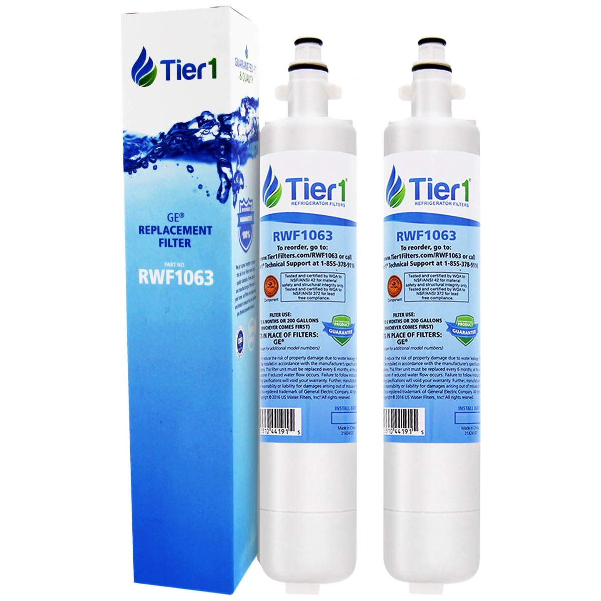 Tier1 Replacement for GE RPWF Refrigerator Water Filter (NOT for RPWFE) 2 Pack Tier1 Replacement for GE RPWF Refrigerator Water Filter (NOT for RPWFE) 2 Pack