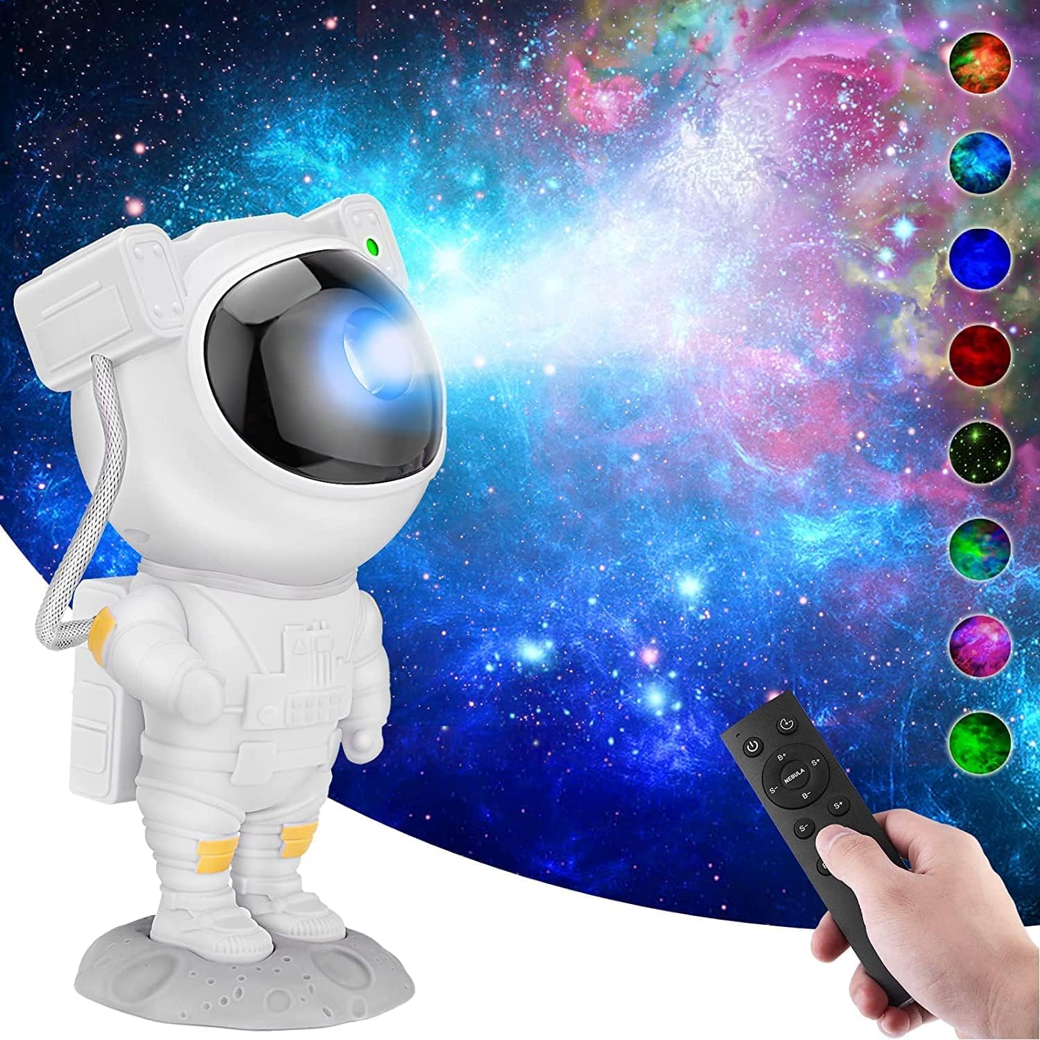 XERGY Astronaut Starry Projector 360° Adjustable Galaxy Space Projector Light Lamp with Remote Control Spaceman Night Light for Decoration Suitable Gaming Room, Home Theater, Kids, Birthday Gift XERGY Astronaut Starry Projector 360° Adjustable Galaxy Space Projector Light Lamp with Remote Control Spaceman Night Light for Decoration Suitable Gaming Room, Home Theater, Kids, Birthday Gift